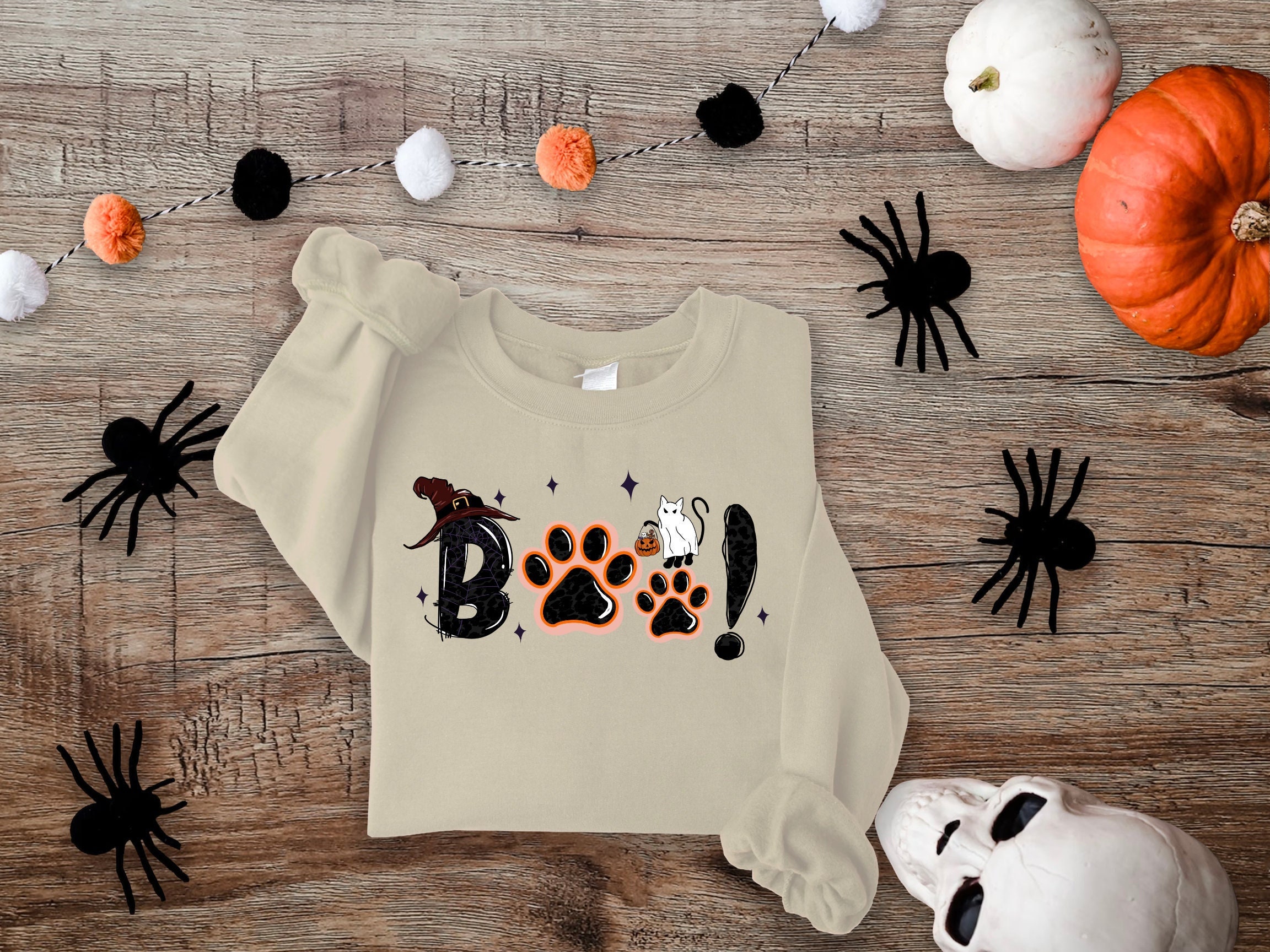 Black Cat on Boo shirt, shirt for fall, Black Cat t-shirt, Halloween Black Cat Design, Fall Shirt, Halloween, Spooky Season, Fall Hoodie