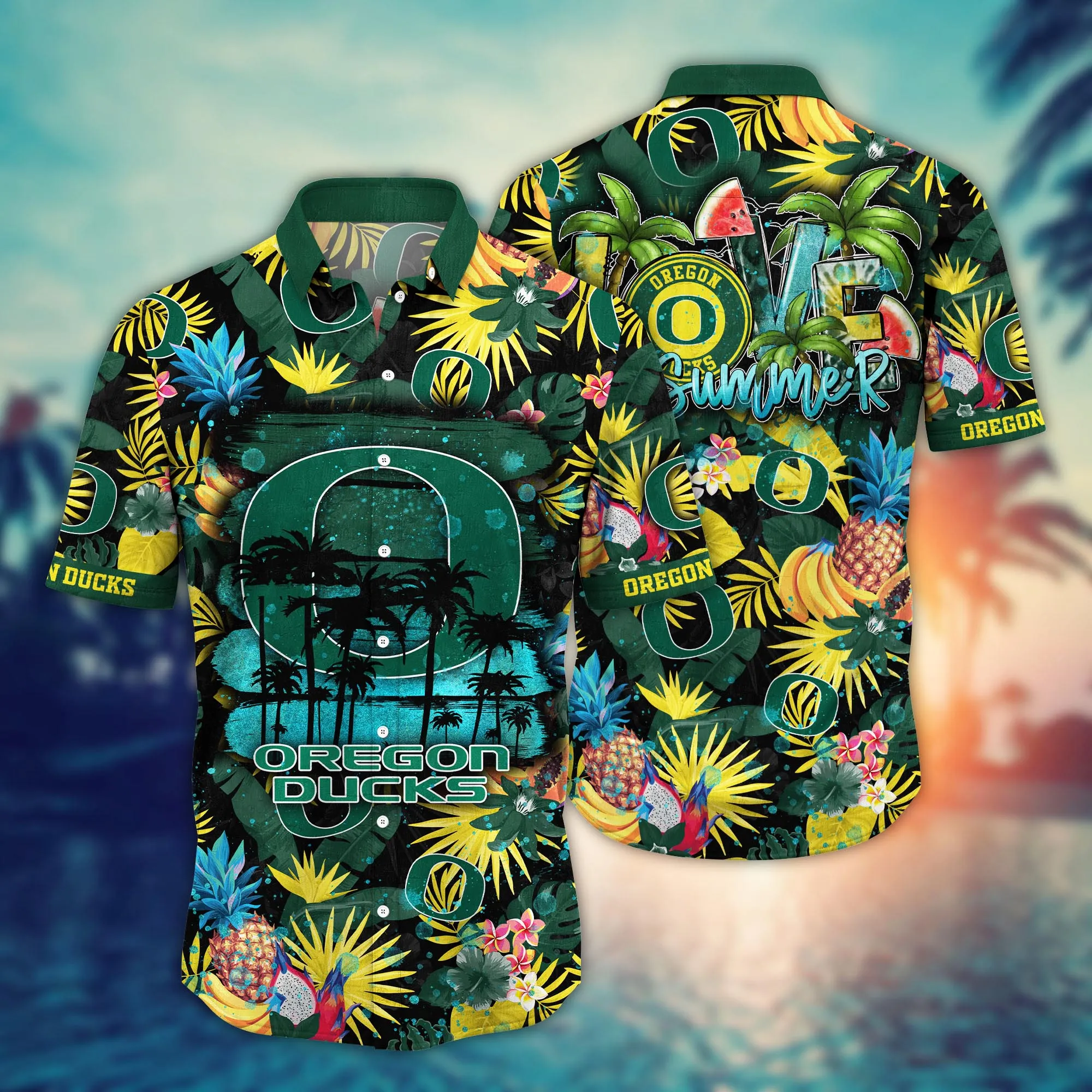 Oregon Ducks NCAA Hawaiian Shirt Coconut Watertime Aloha Shirt