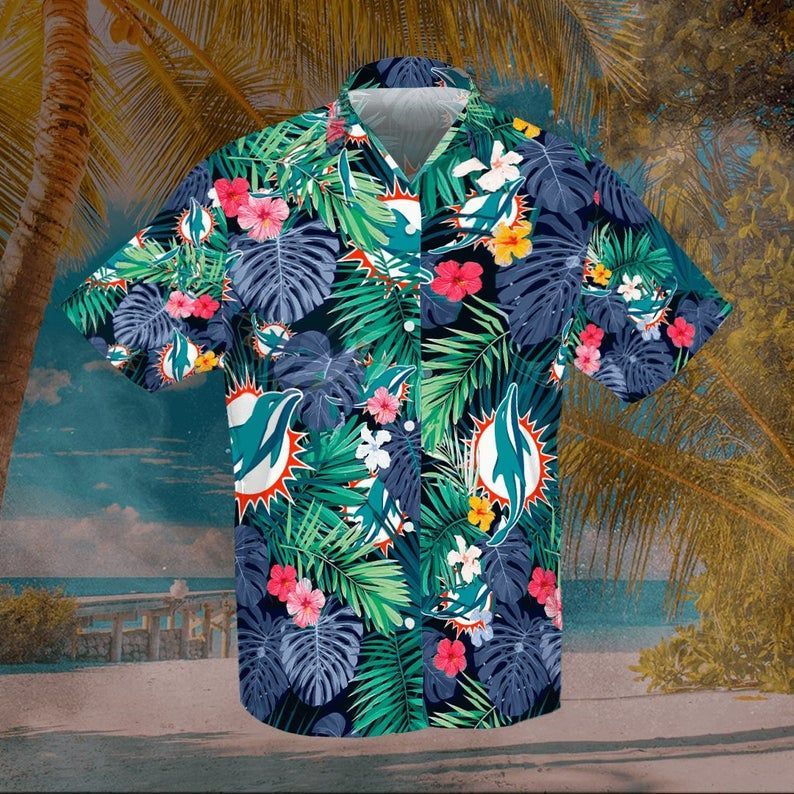 Zokastore Miami Dolphins Hawaiian Shirt Unisex 3D All Over Printed – Dff299