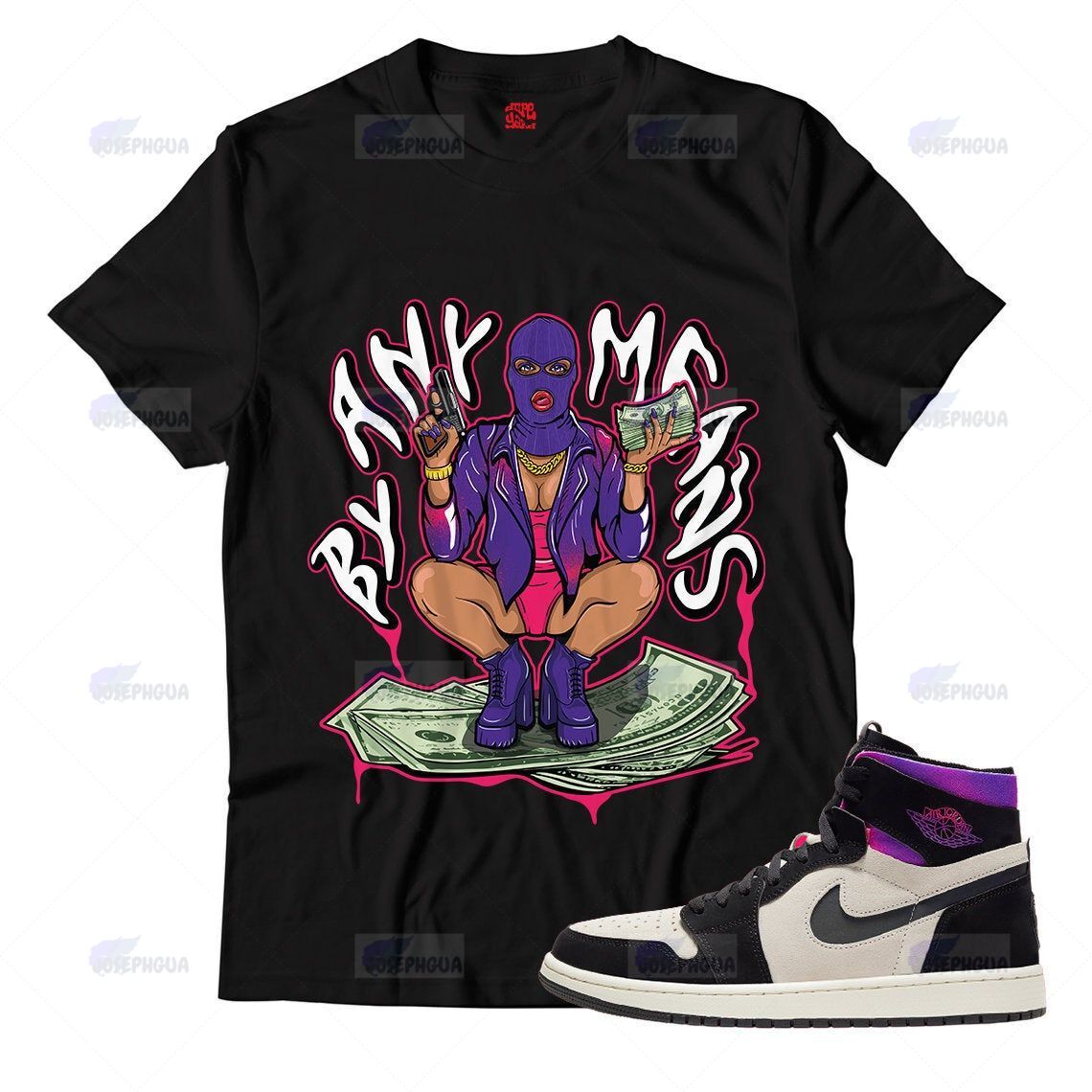 By Any Means Unisex Shirt Match Jordan 1 High Comfort Psg