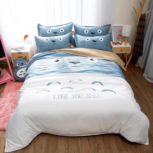 Tonari No Totoro 6 Duvet Cover Pillowcase Home Decor 3D Bedding Set 6396