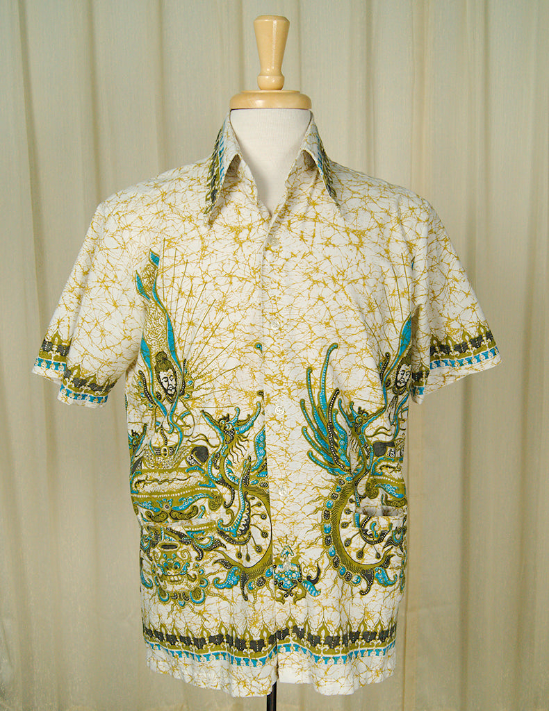 1960s Vintage Men’s Batek Peace Shirt