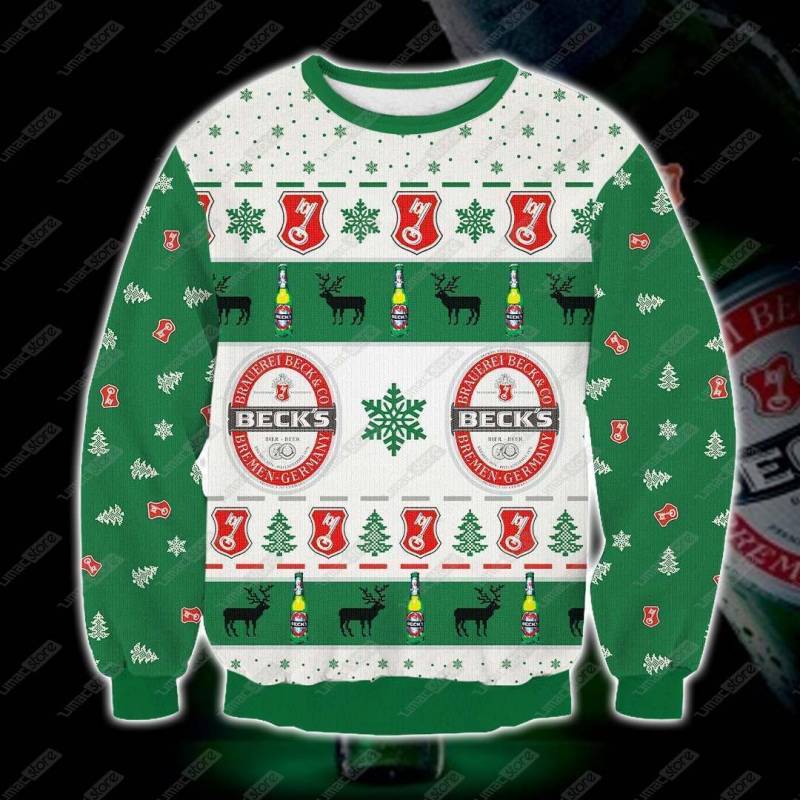 Beck’s beer 3D Print Ugly Christmas Sweatshirt V2