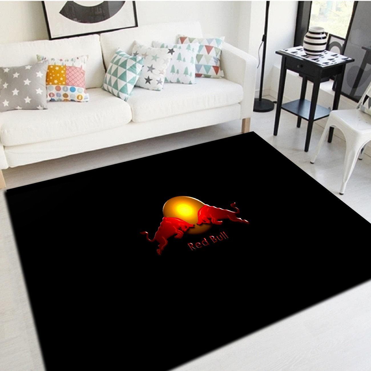 Red Bull Insprired Rug, Living Room Carpet, Floor Mat Home Decor