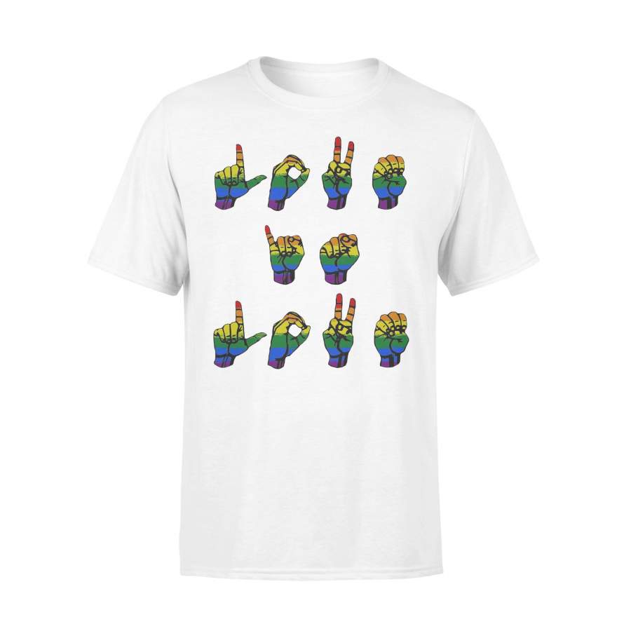 Lgbt Love Is Love Sign Language T-shirt