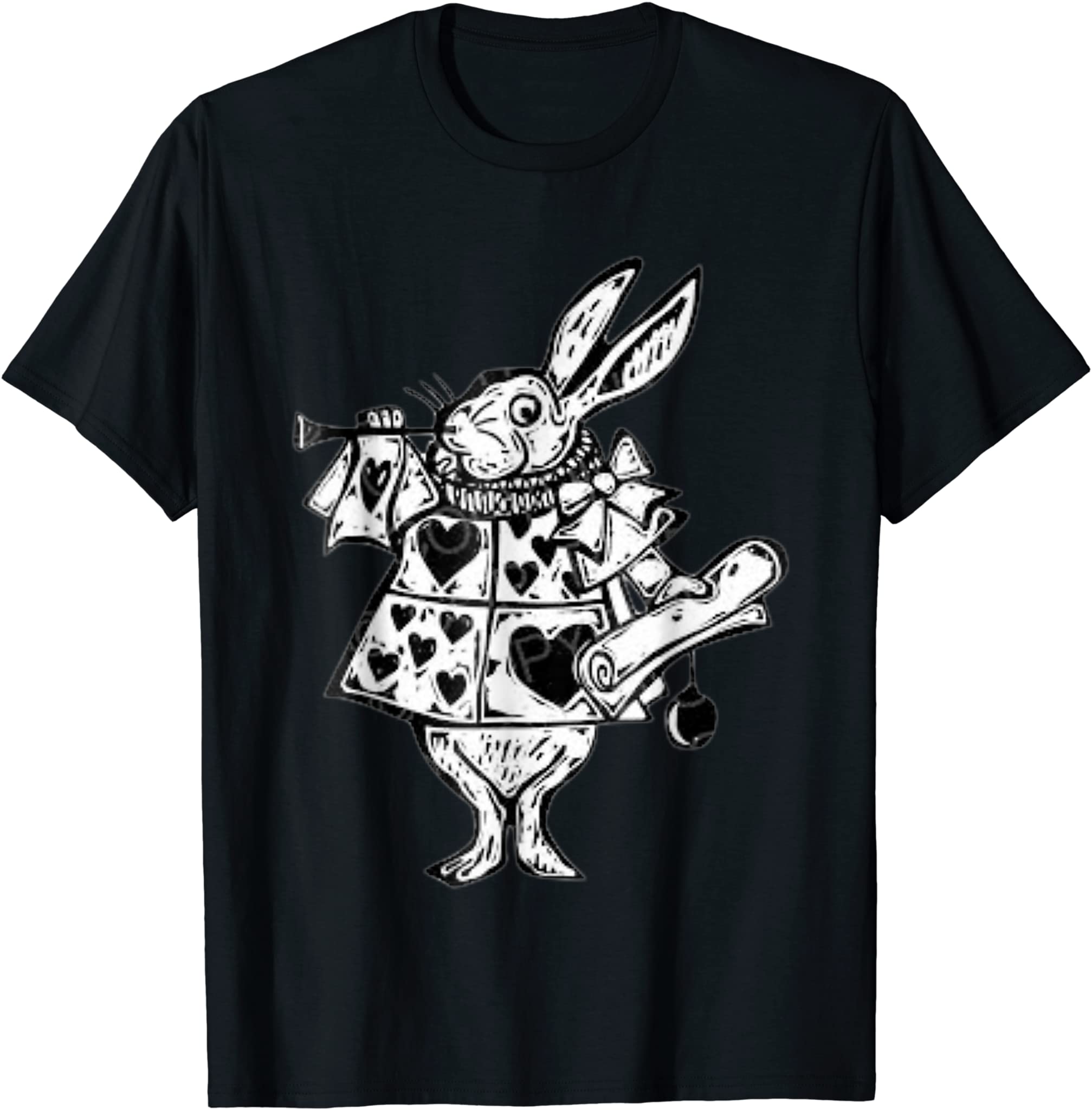 White Rabbit Alice in Wonderland Retro Vintage T-Shirt