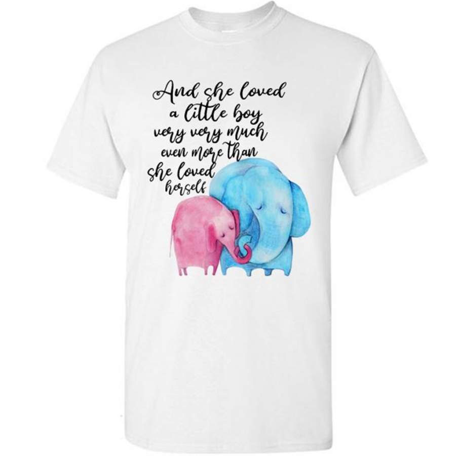 And She Loved A Little Boy Very Very Much Even More Than She Loved Herself, Elephant Design, Mother’s Day Gift A – Gildan Short Sleeve Shirt