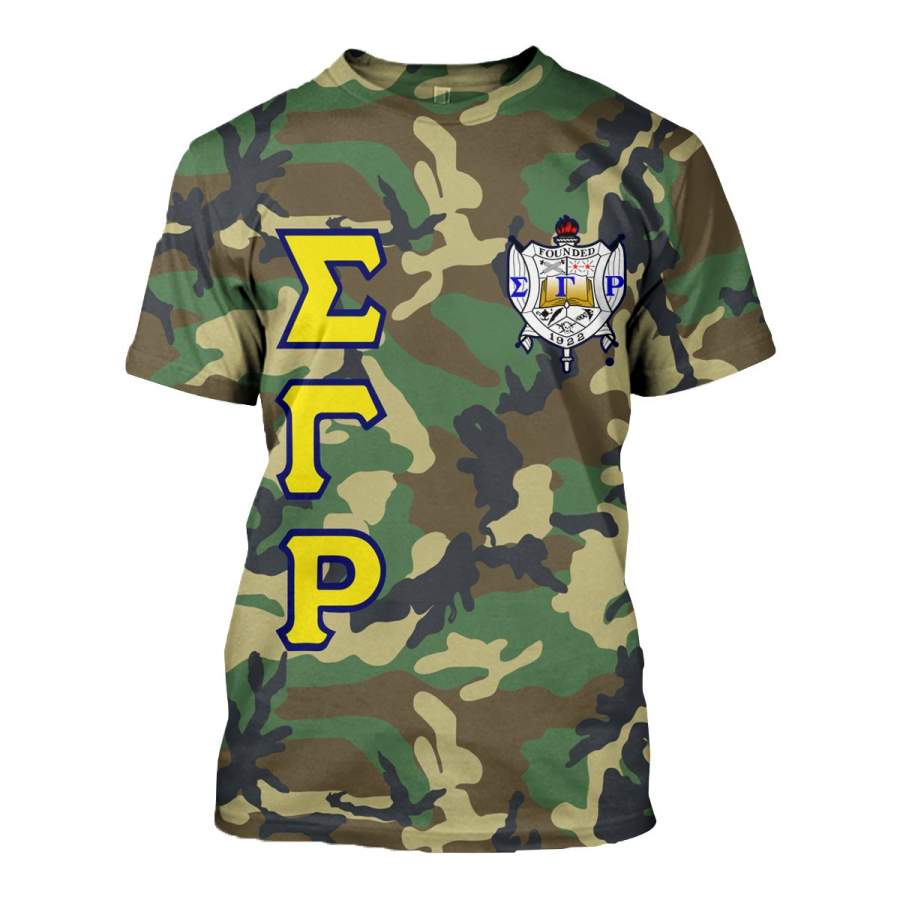 3D ALL OVER SIGMA GAMMA RHO CAMO BOMBER JACKET