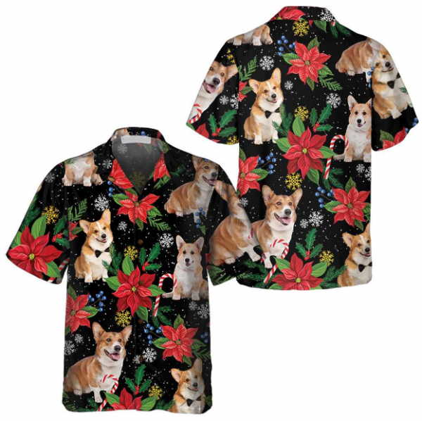 Corgi With Christmas Gifts Hawaiian Shirt Summer Beach Clothing Clothes For Men Women Ht