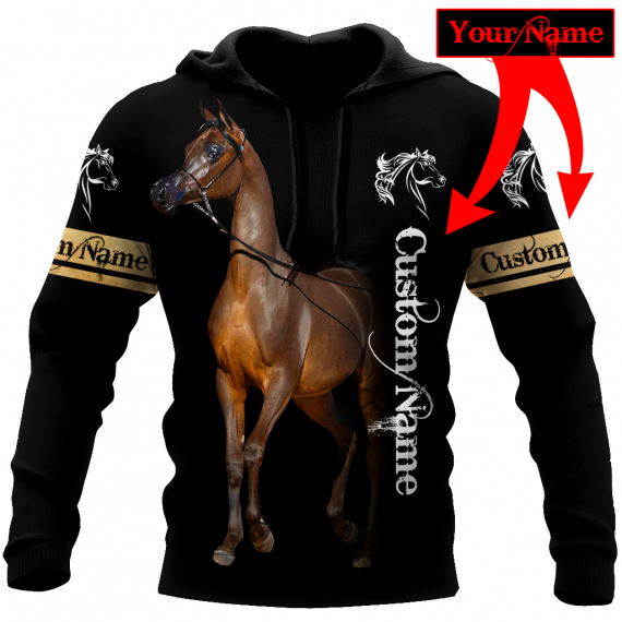 Animal Gifts Horse Gifts Arabian Horse Personalized Us Unisex Size Hoodie