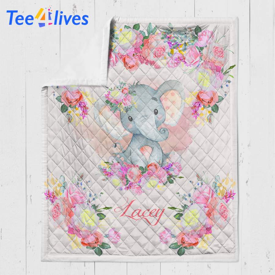 Custom Blanket Lacey Personalized Name Blanket – Quilt Blanket