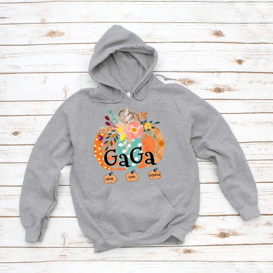 PAMAHEART PERSONALIZED GAGA PUMPKIN KIDS NAMES FALL SHIRT