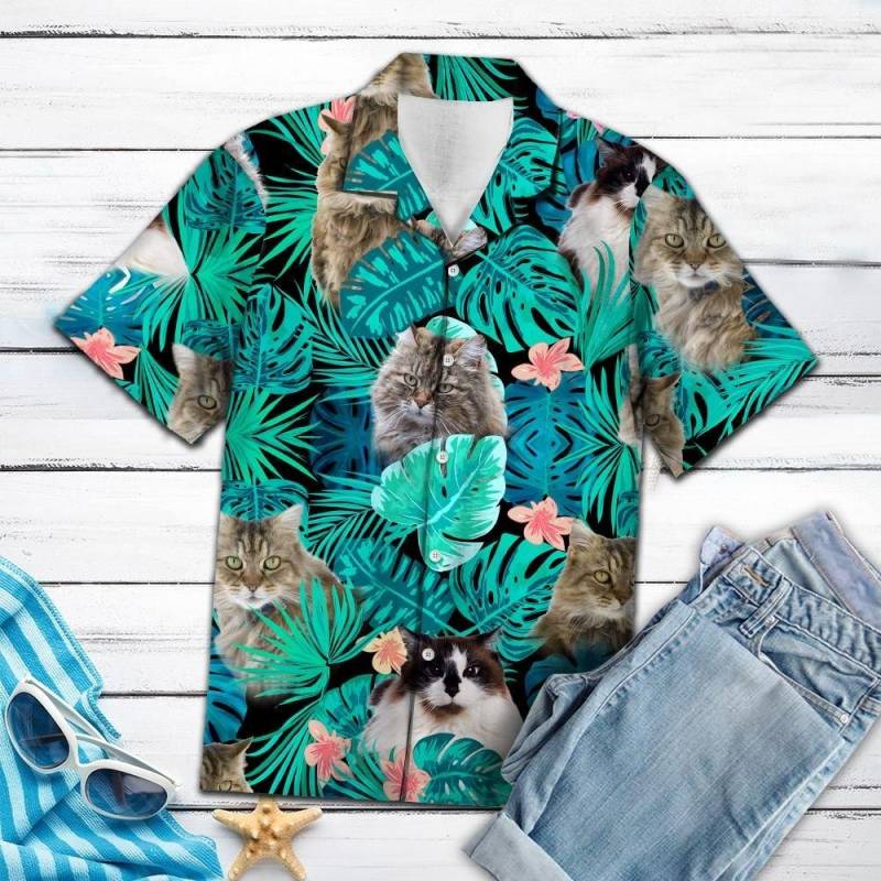 Artsyhomes Ragamuffin Green Tropical Hawaiian Ha15532