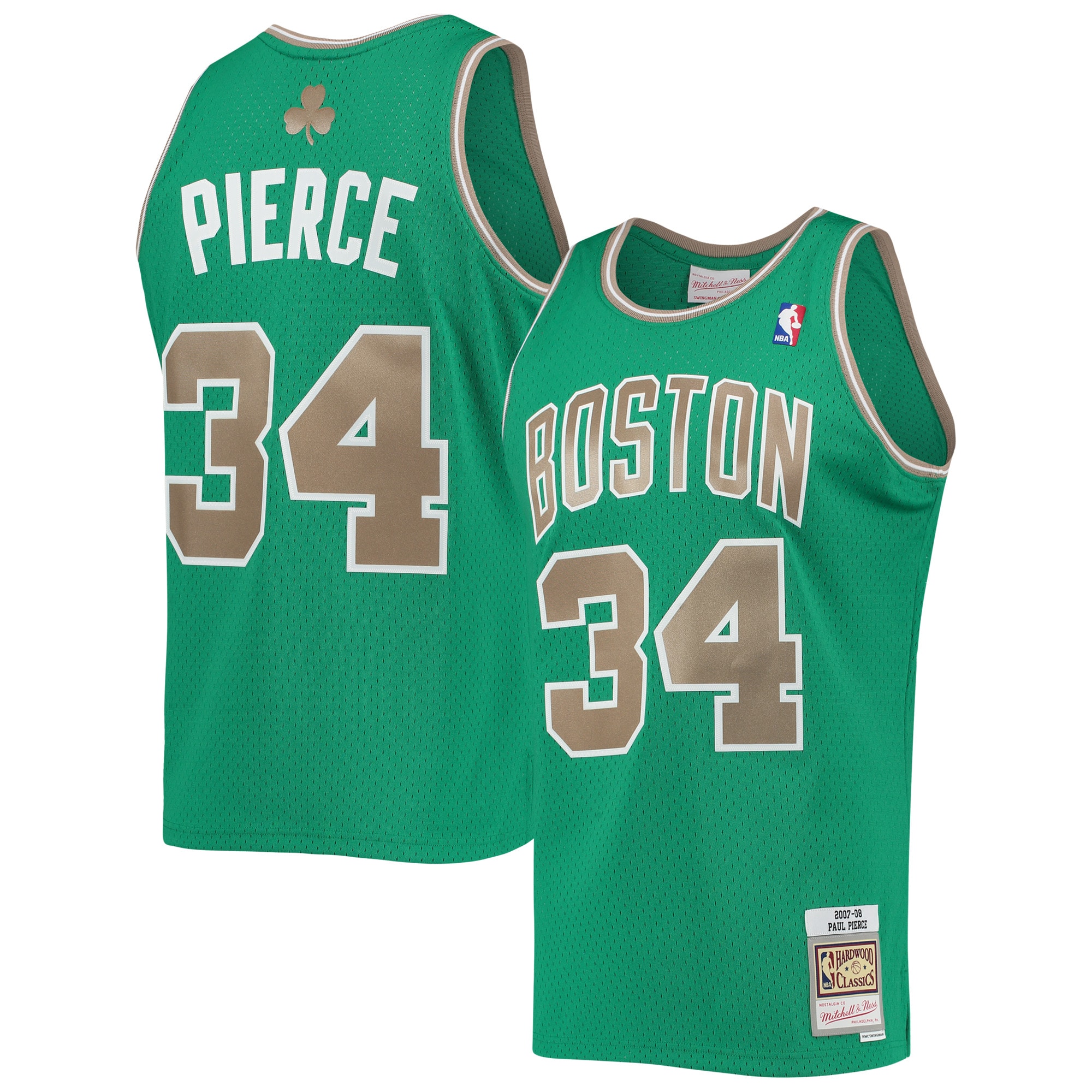 Paul Pierce Boston Celtics Mitchell & Ness 2001/02 Hardwood Classics Swingman Jersey – Kelly Green