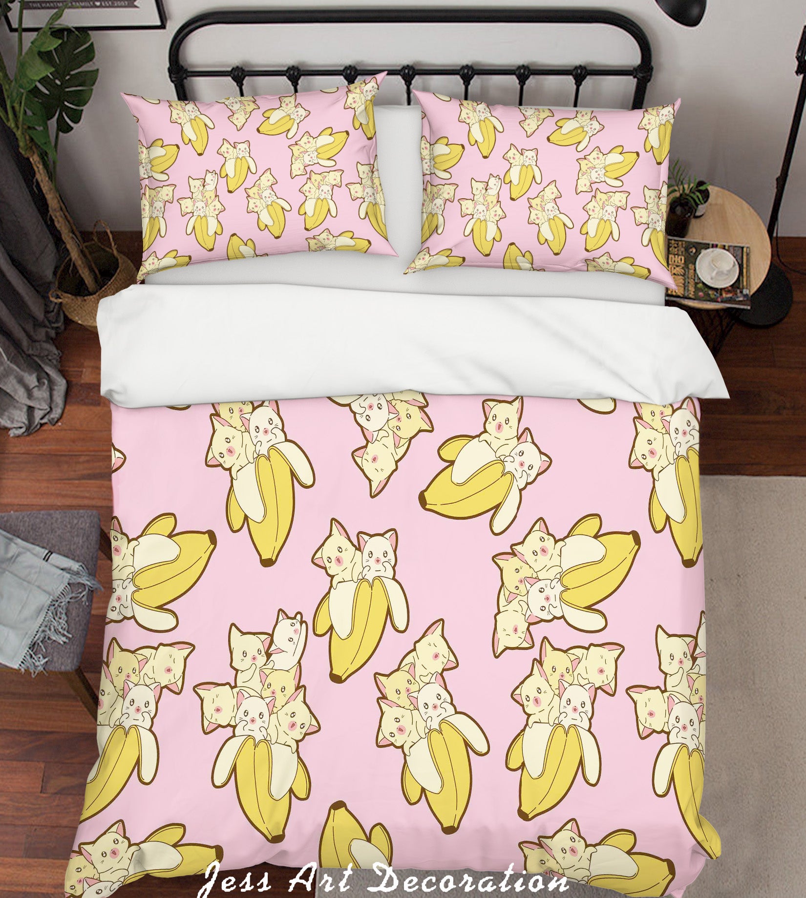 3D Color Cartoon Bananas Animals Quilt Cover Set Bedding Set Pillowcases  32