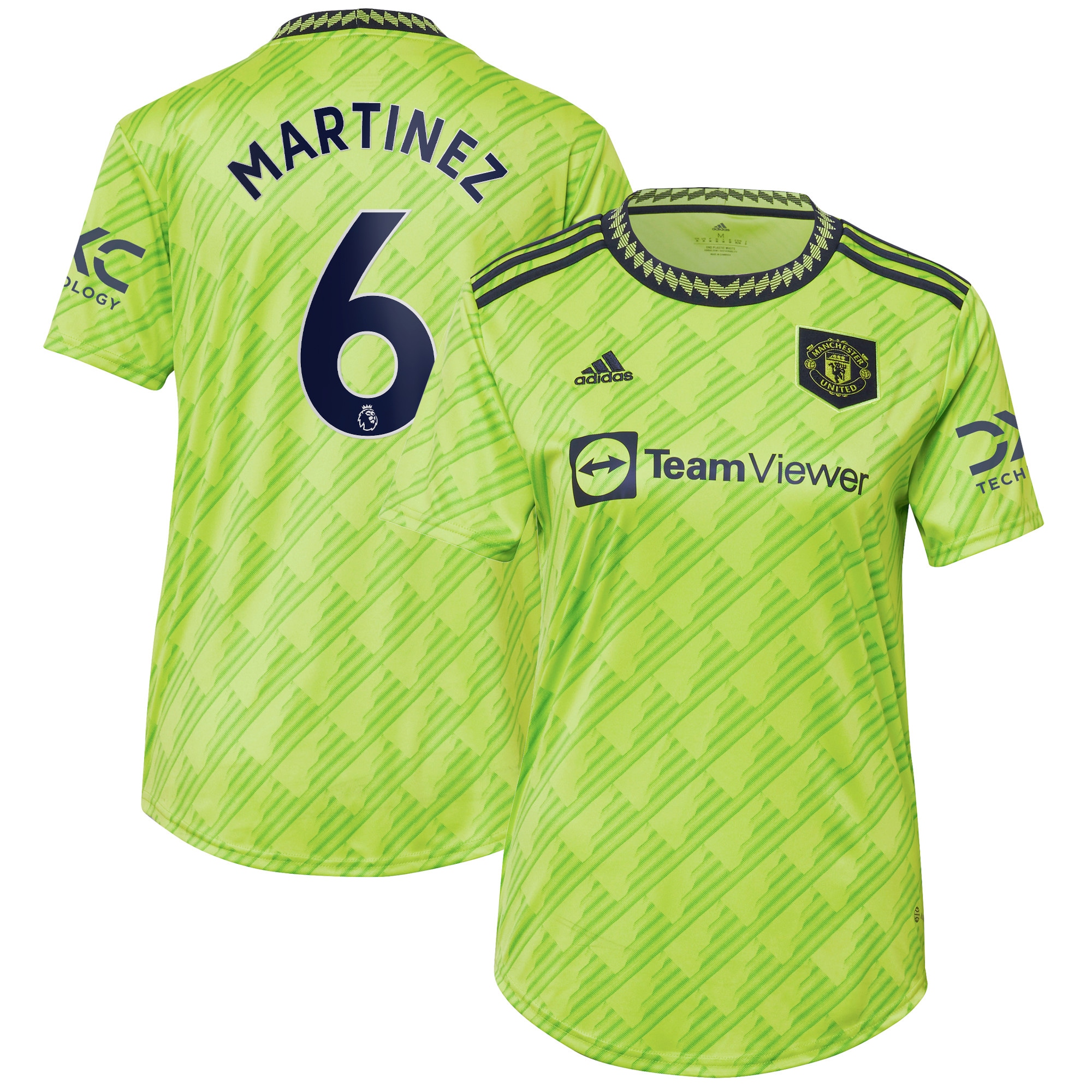 Lisandro Martínez Manchester United Women's 2022/23 Third Replica Player Jersey – Neon Green