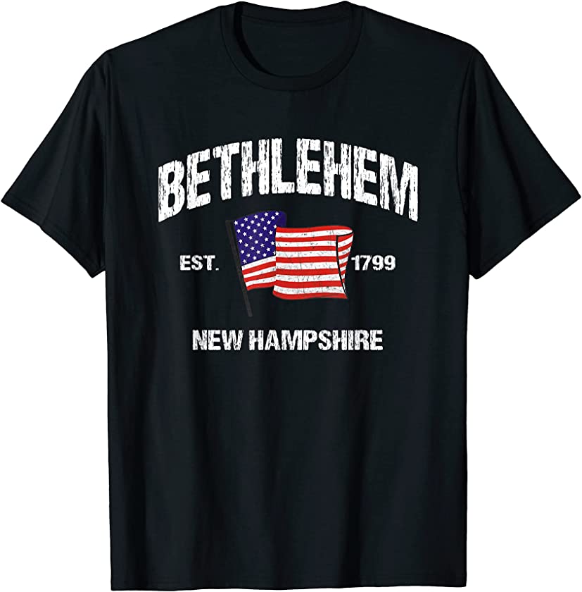 Bethlehem New Hampshire NH USA Stars & Stripes Vintage Style T-Shirt