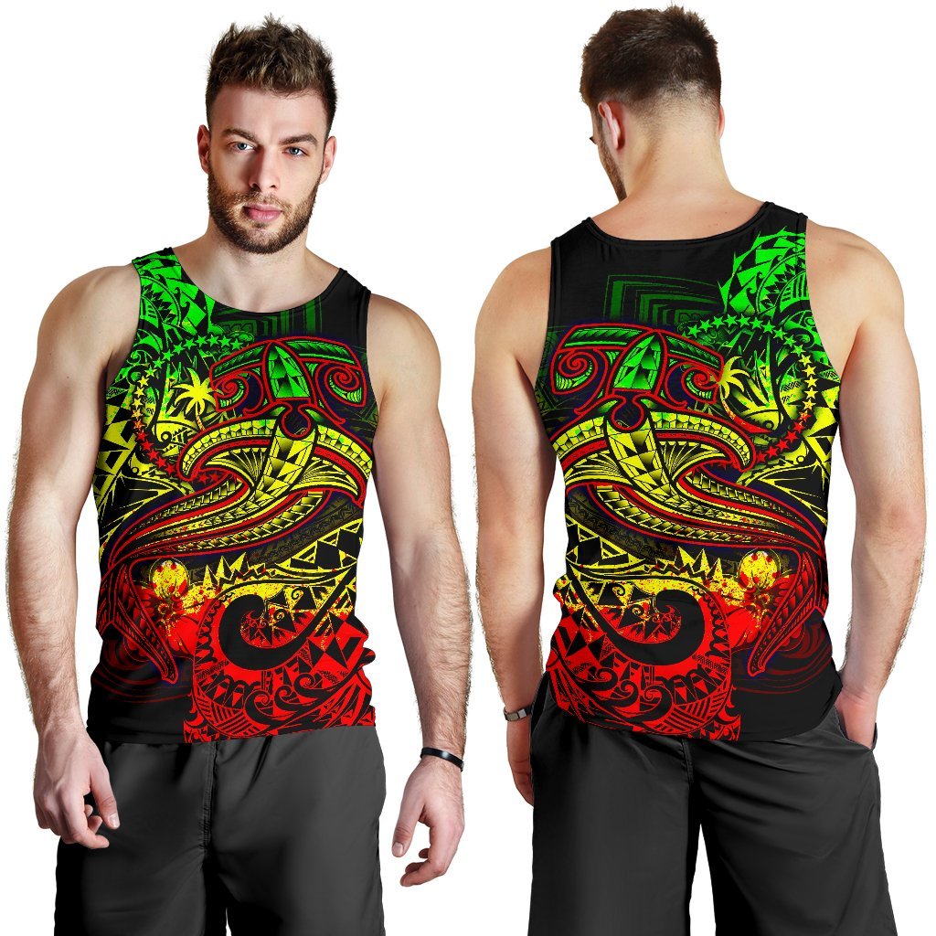 Chuuk Men’S Tank Top – Reggae Shark Polynesian Tattoo