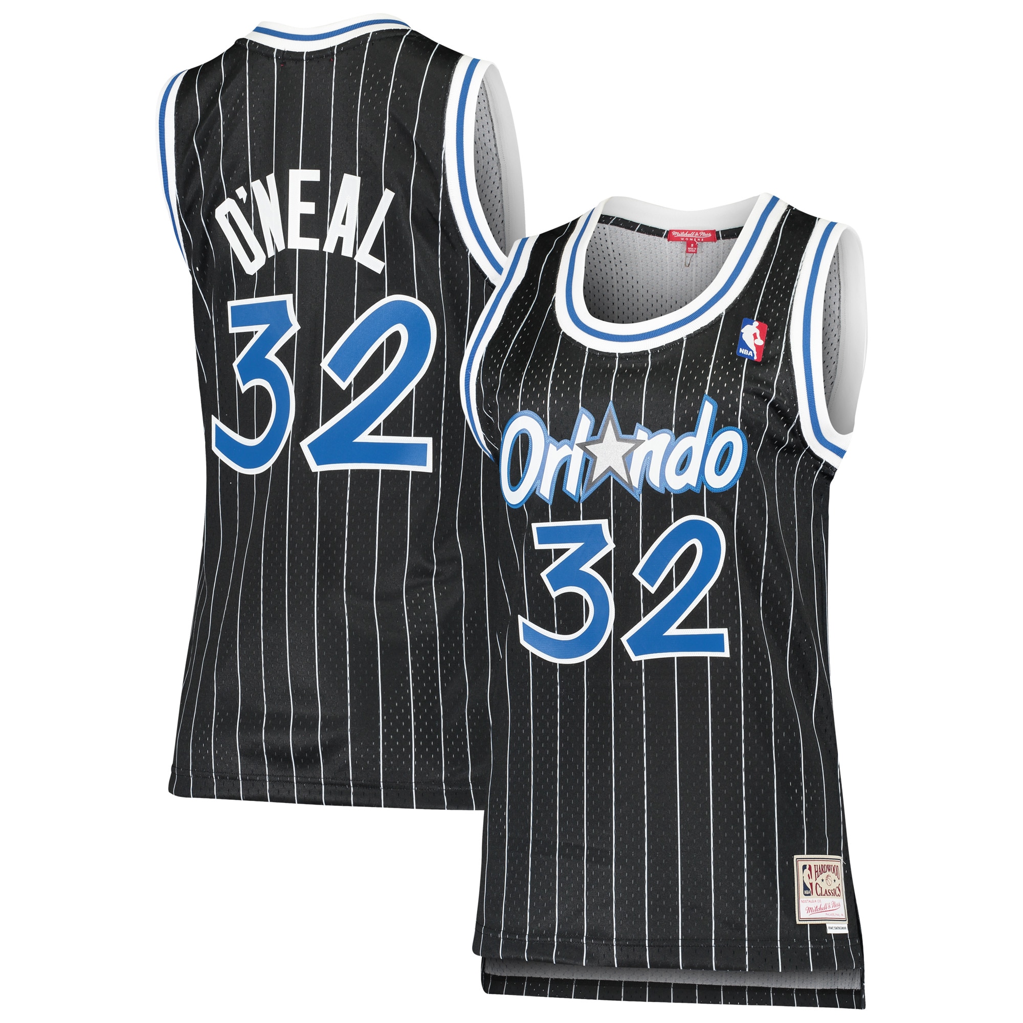 Women's Mitchell & Ness Shaquille O'Neal Black Orlando Magic 1995-96 Hardwood Classics Swingman Jersey