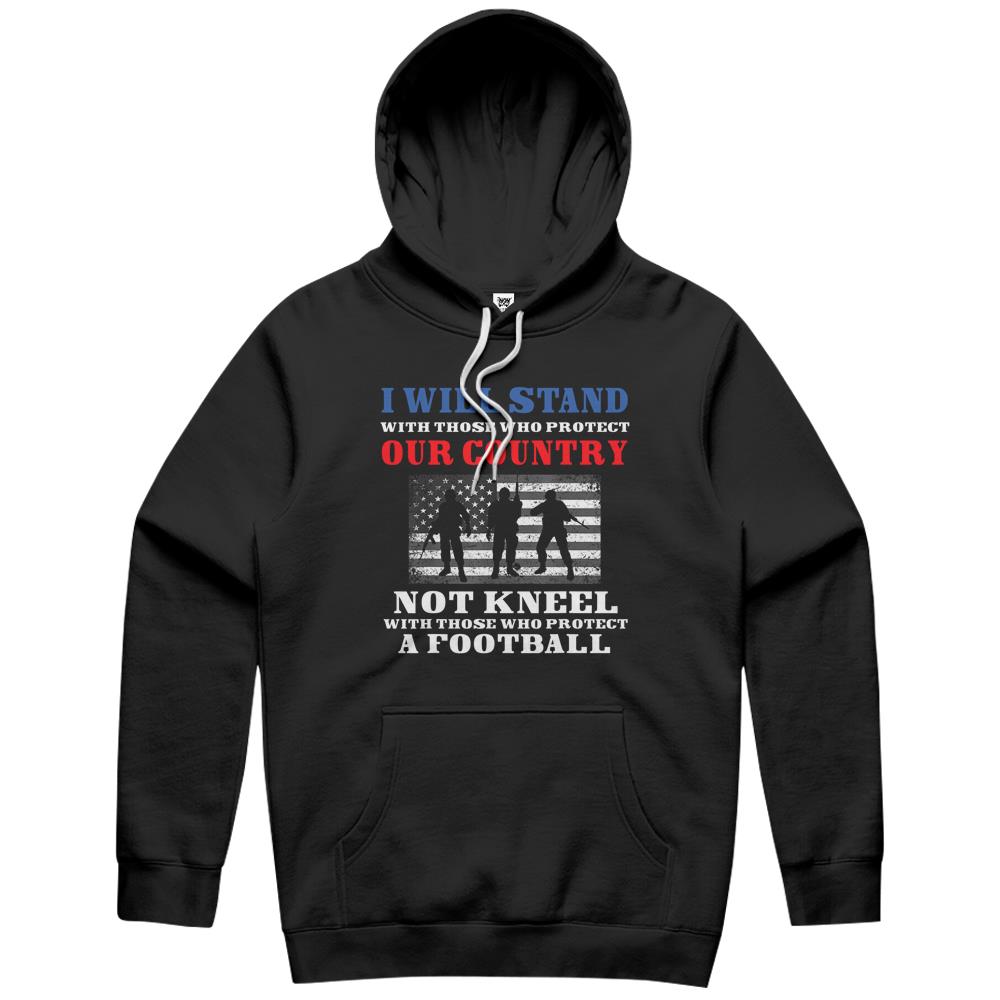 Distressed I Don T Kneel I Stand For The Us Flag Hoodie