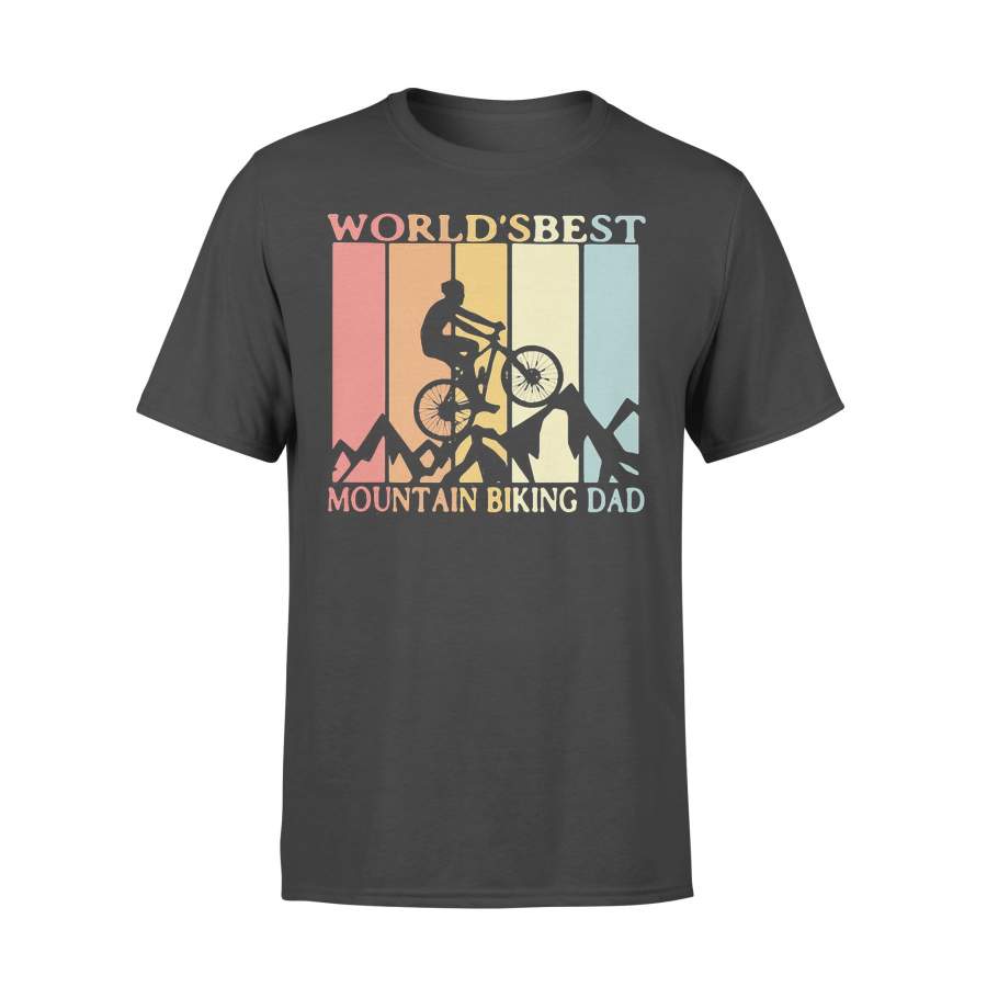 World’s Best Mountain Biking Dad Vintage T-shirt