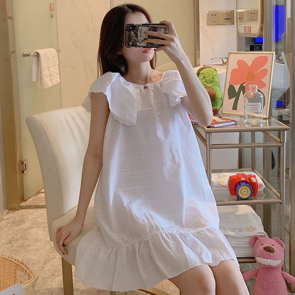 Womens Nightdress Sexy Long LaceLingerie Bath Robe Gown Nightdress Solid Color Nightgown Nightwear Soft Home Service Sleepwear alx