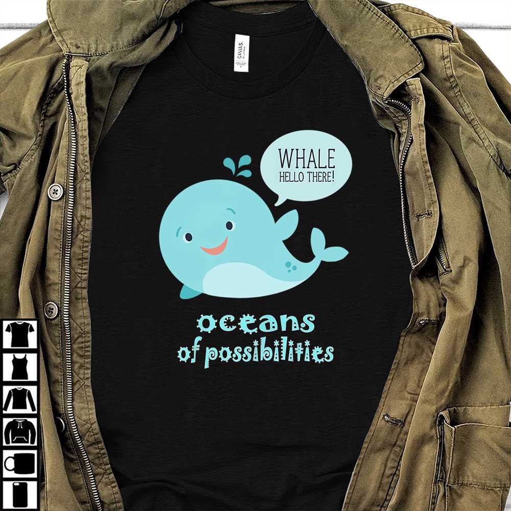 Whales Hello Oceans Of Possibilities Summer Reading 2022 Librarian 2D Tshirt