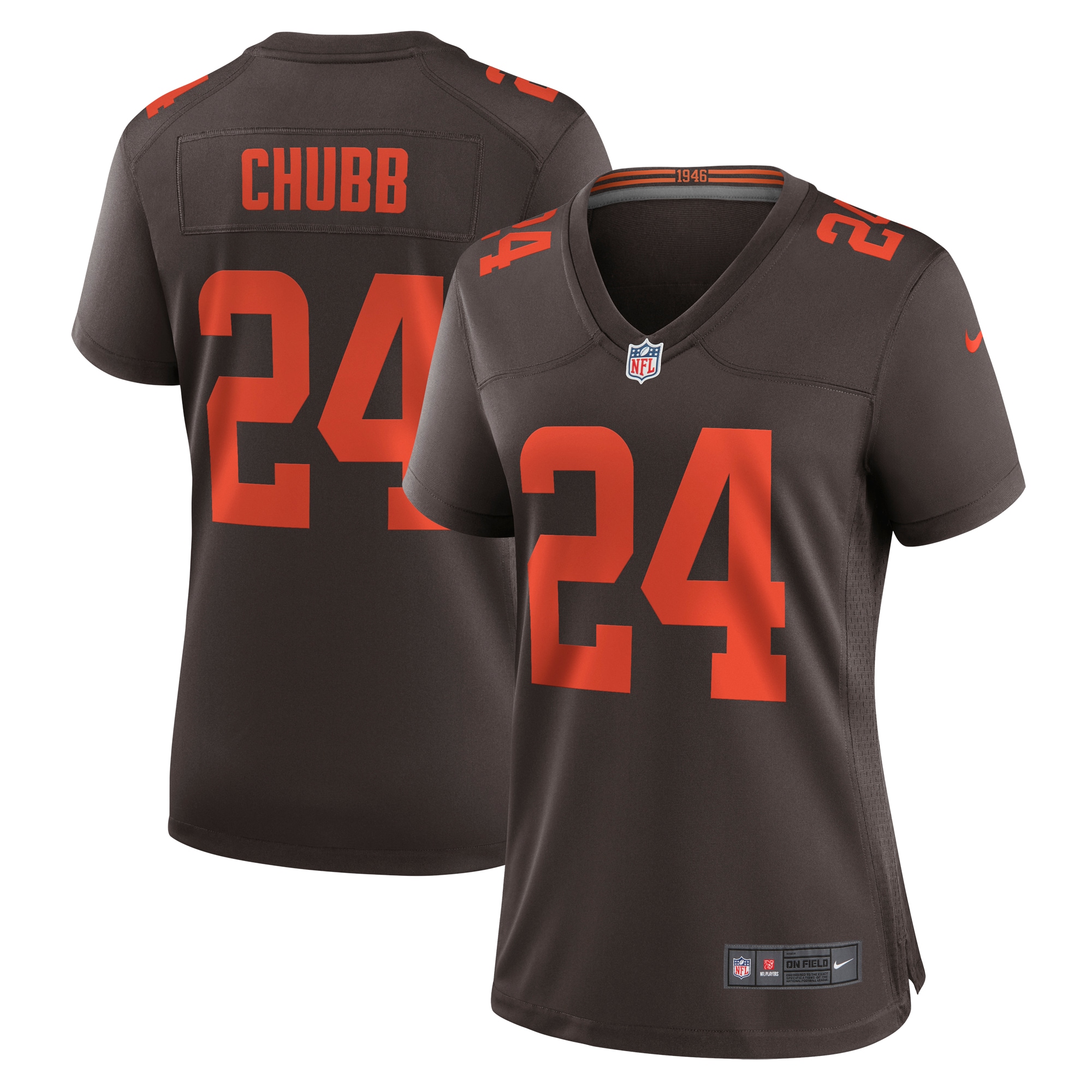 Women’s Cleveland Browns Nick Chubb Brown Alternate Game Jersey