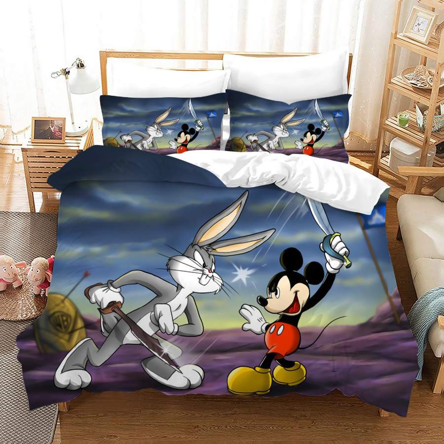 Looney Tunes Bugs Bunny #11 Duvet Cover Quilt Cover Pillowcase Bedding Set Bed Linen Home Bedroom Decor