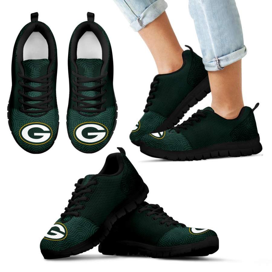 Seamless Line Magical Wave Beautiful Green Bay Packers Sneakers