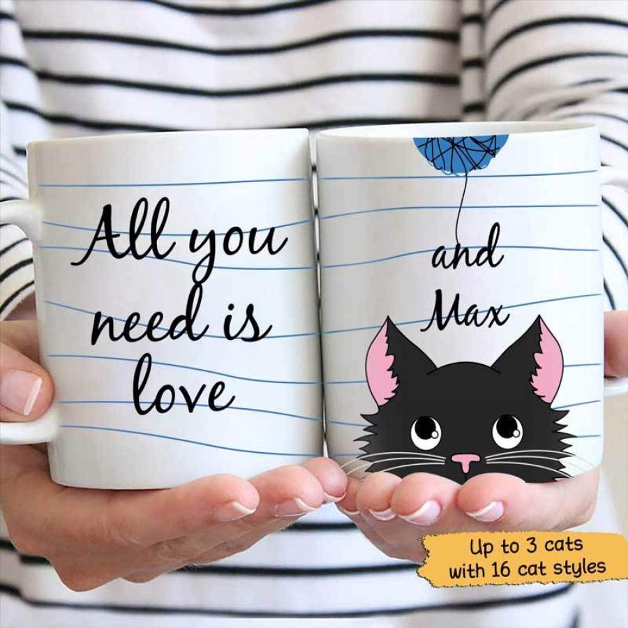 All You Need Is Love And Cats Personalized Mug