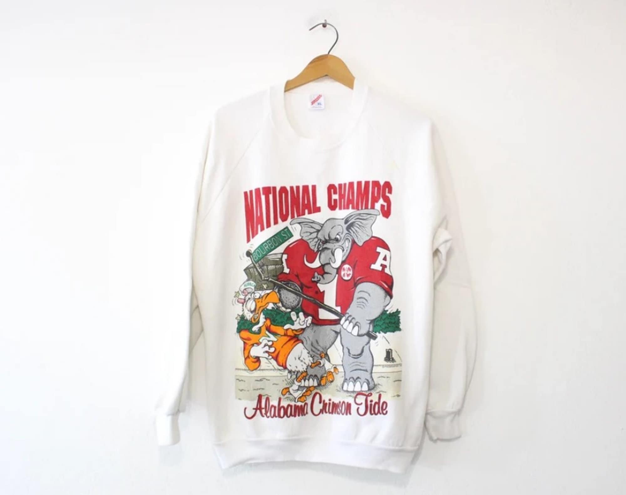 Vintage University of Alabama Crimson Roll Tide National Champions 1992 Sweatshirt, Alabama Crimson Shirt/Hoodie, Alabama Crimson Sweater