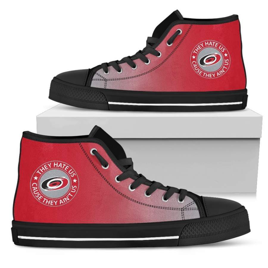 Cool They Hate Us Cause They Ain’t Us Carolina Hurricanes High Top Shoes