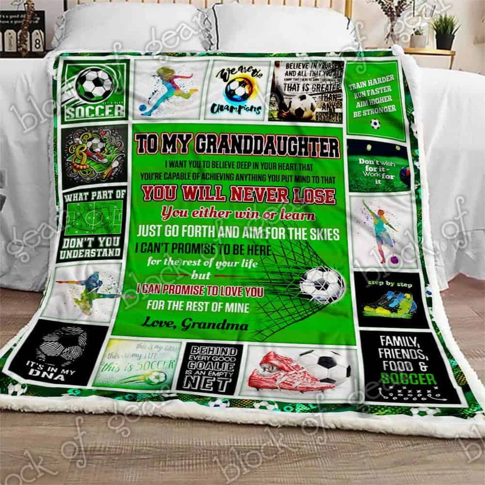 Soccer Granddaughter, Love Grandma Sofa Throw Blanket