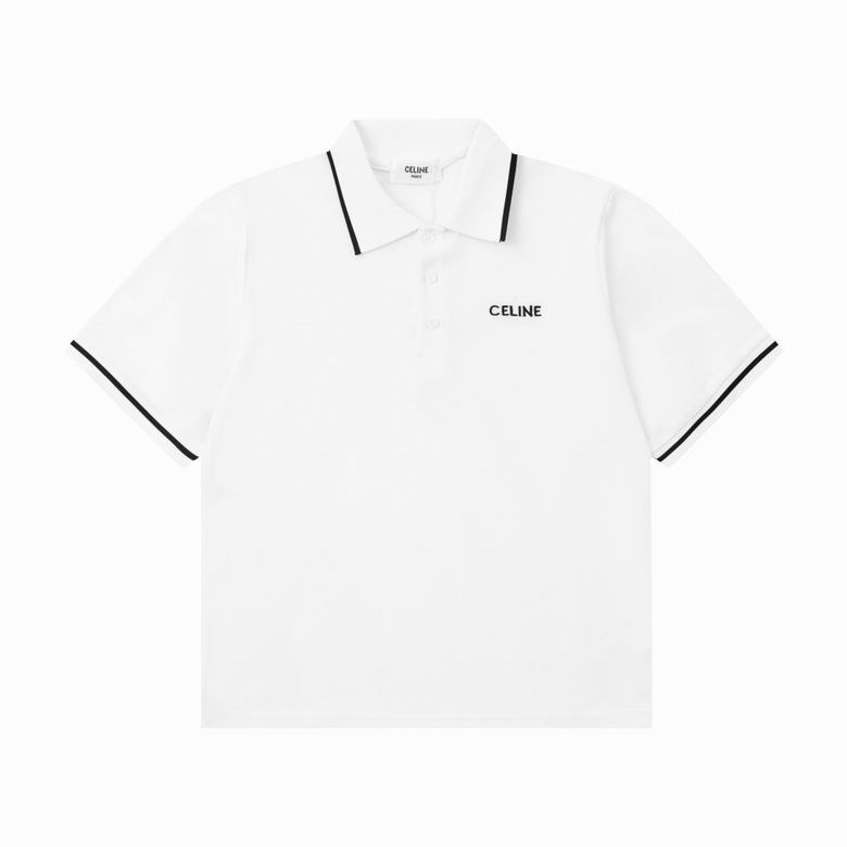 Celine Classic Polo Shirt In Cotton Piquet - White - Sveltestyles Fashion