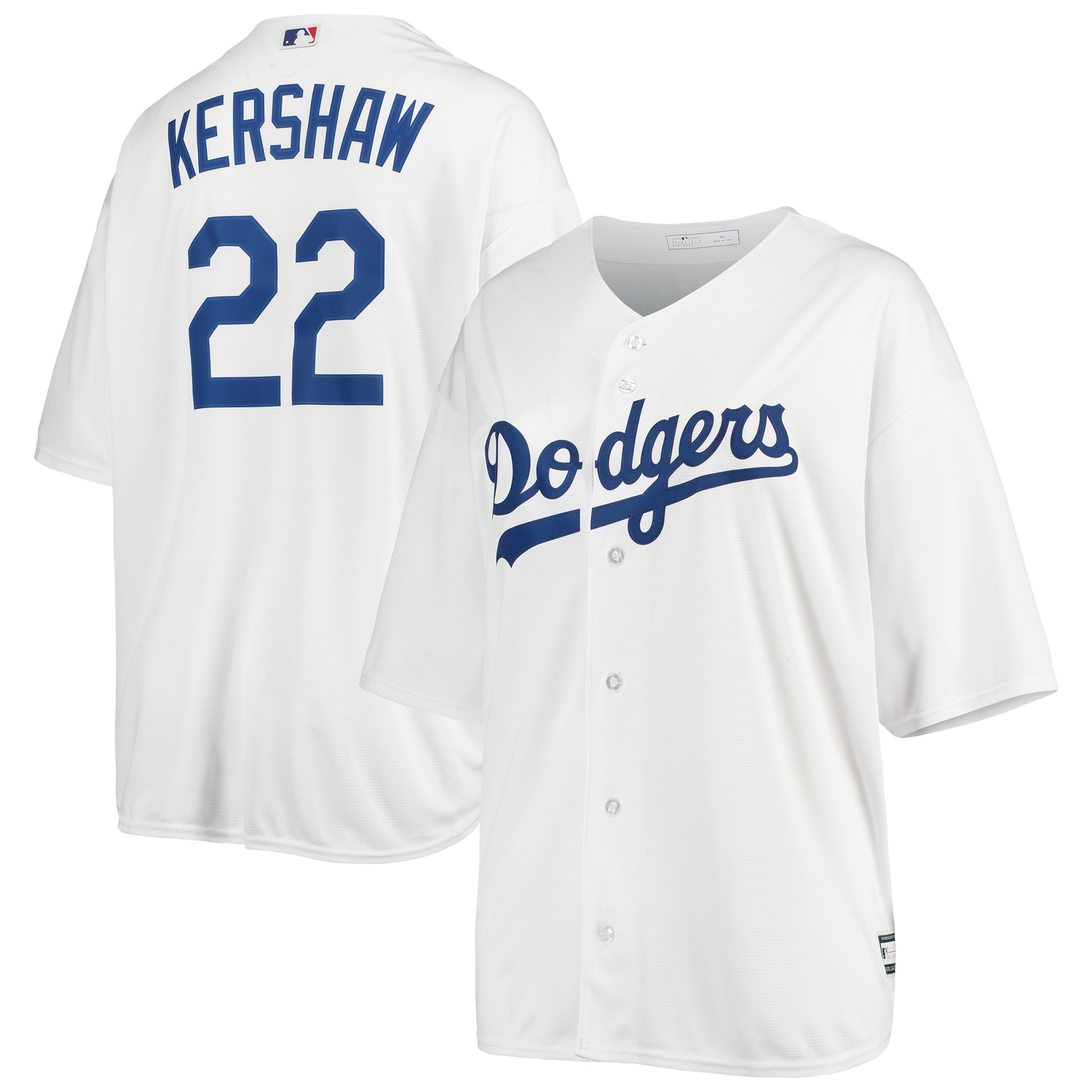 Clayton Kershaw Los Angeles Dodgers Women's Plus Size Replica Player Jersey – White