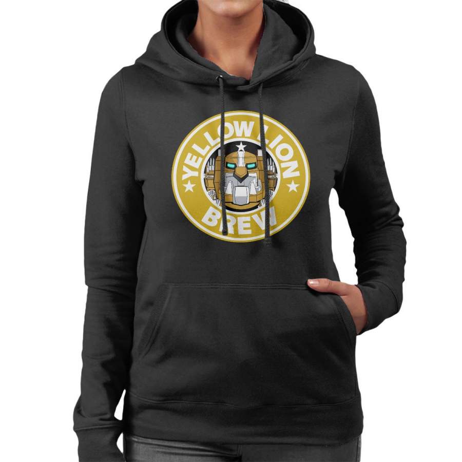 Voltron Yellow Lion Brew Coffee Women’s Hooded Sweatshirt