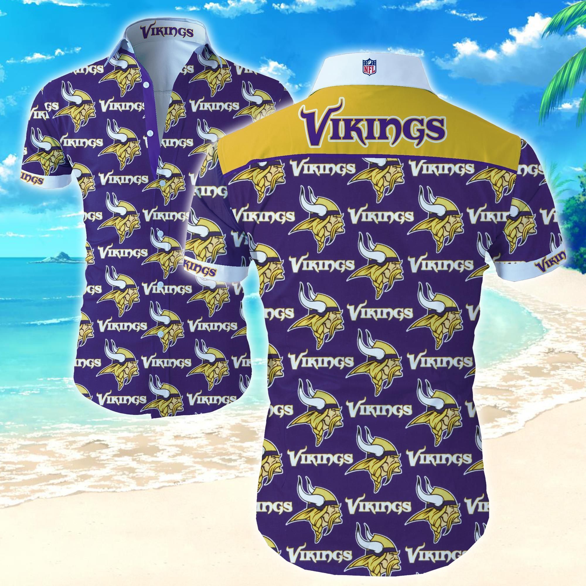 Minnesota Vikings Hawaiian Aloha Shirt Limited Edition Gift