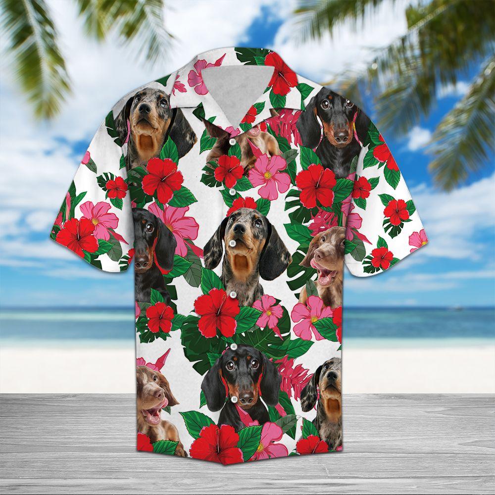 Dachshund Hibiscus Hawaii Shirt For Hawaii Aloha Ha17975