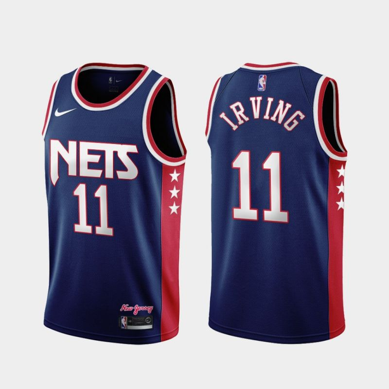 Brooklyn Nets Kyrie Irving 11 NBA 2021-22 City Brandedition Blue Jersey Gift For Nets Fans