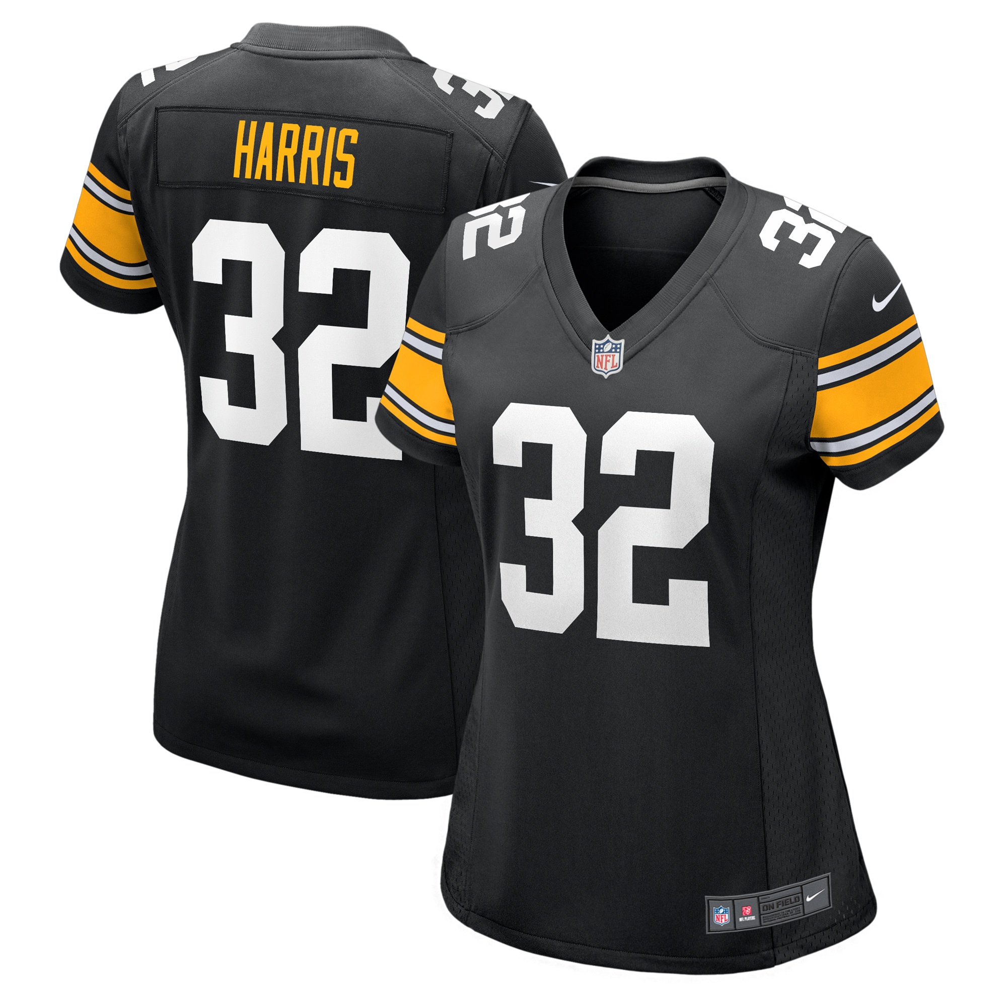 Women’s Pittsburgh Steelers Franco Harris Black Alternate Retired Player Jersey