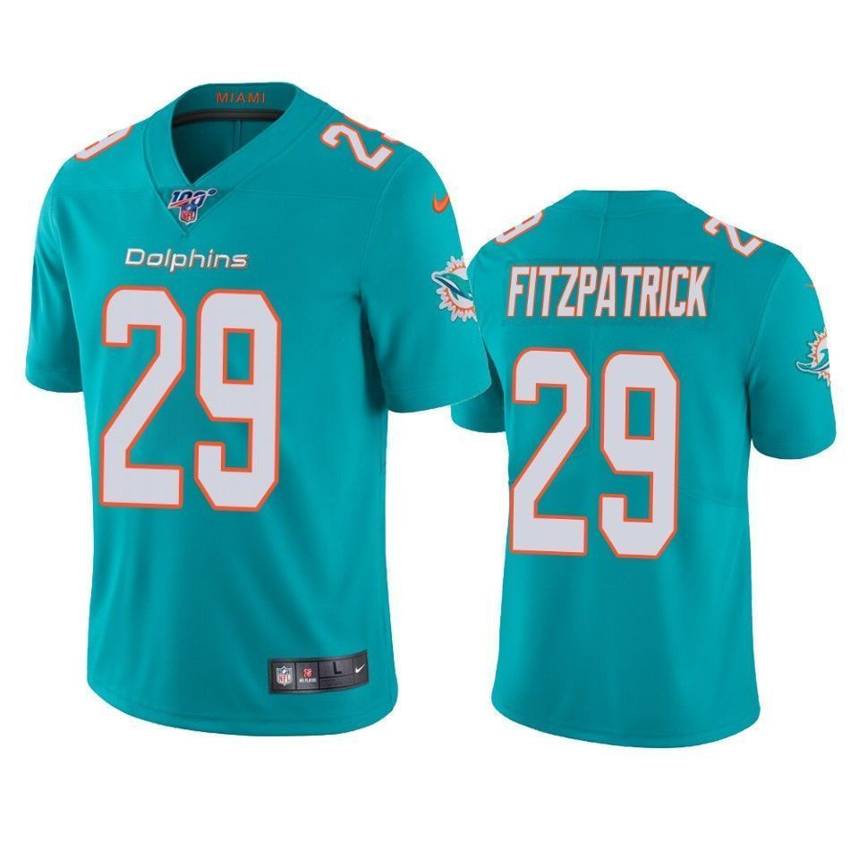 Miami Dolphins Minkah Fitzpatrick Aqua 100Th Season Vapor Limited 3D Jersey