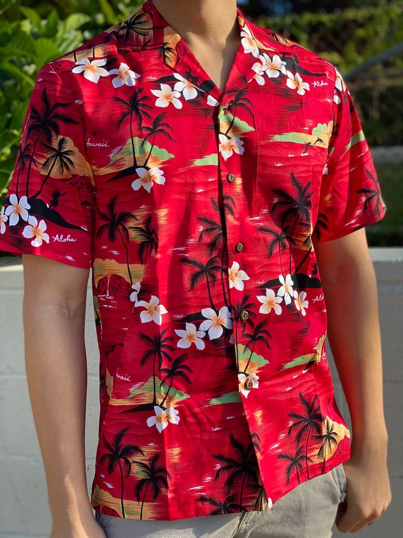 A Hundred Sunsets Red Best Design Hawaiian Shirt DHC18063849