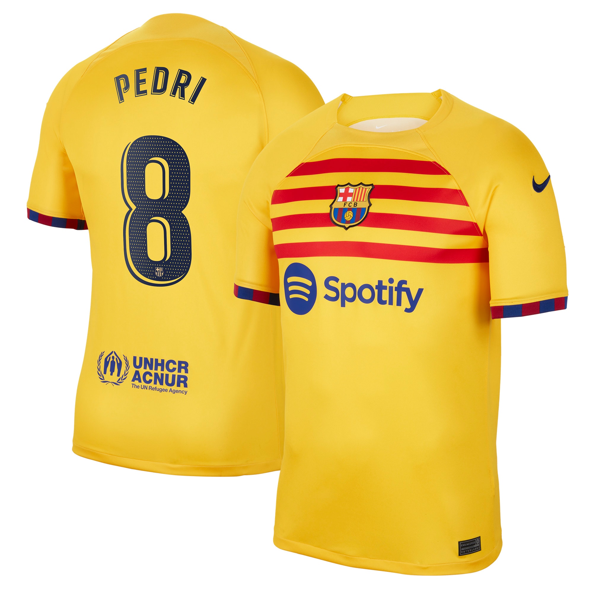 Pedri Barcelona 2022/23 Fourth Breathe Stadium Replica Player Jersey – Yellow