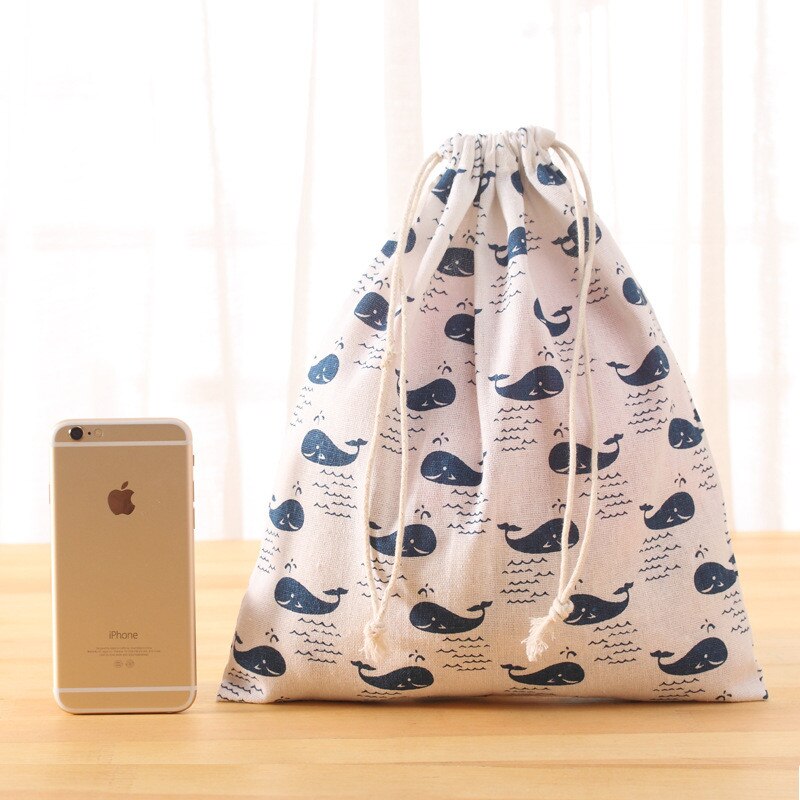 Retro Style Floral Storage Drawstring Bag Women Finishing Storage Pouch Cute Makeup Bag Christmas Gift Candy Jewelry Organizer alx