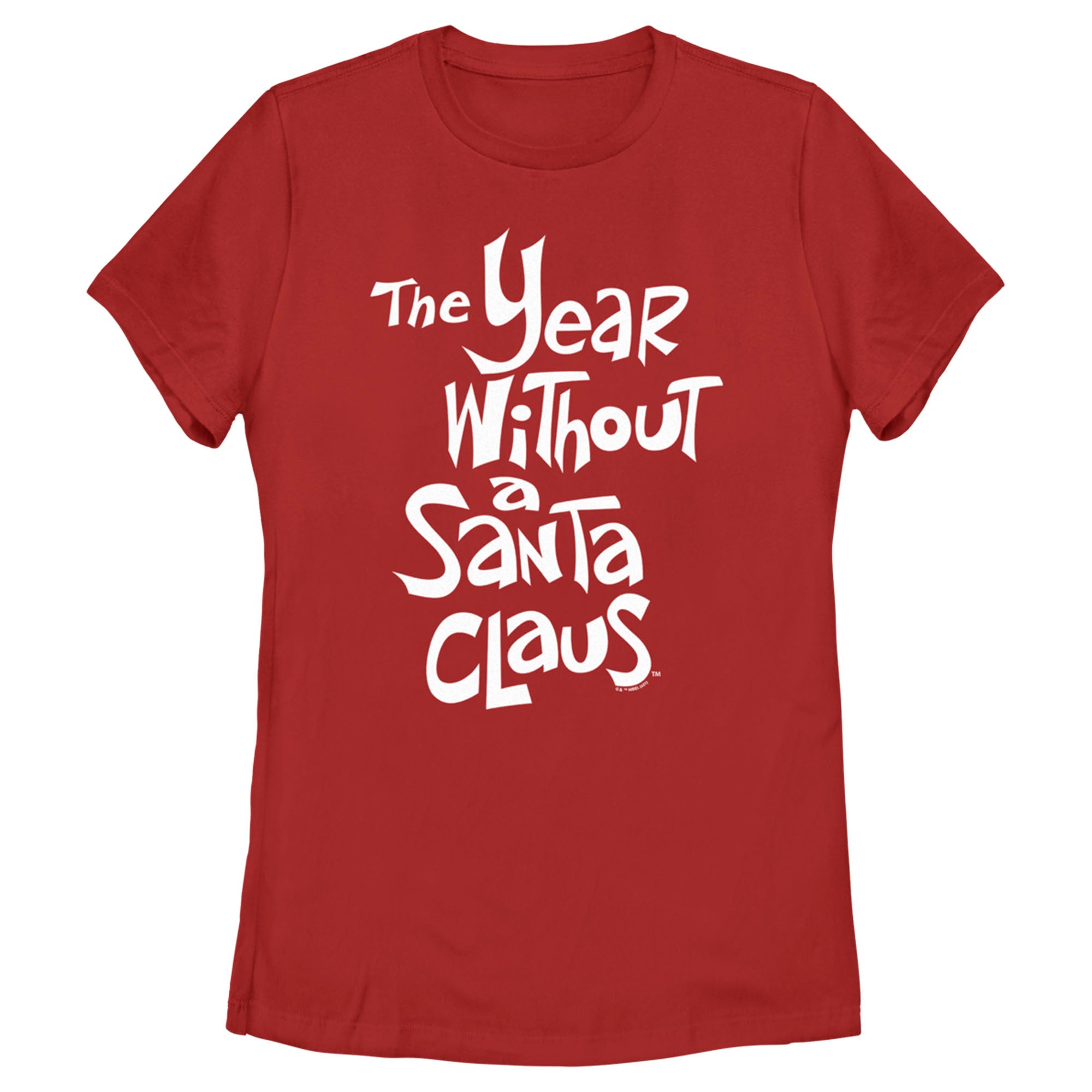 The Year Without A Santa Claus Women’S White Logo Stack  T-Shirt