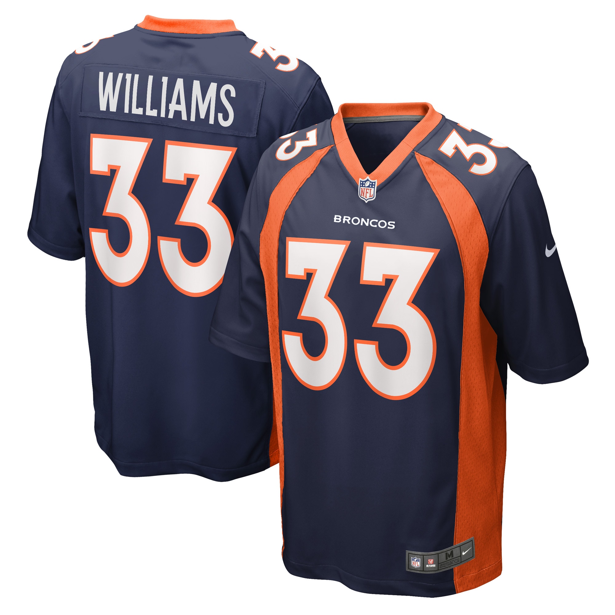 Men’s Denver Broncos Javonte Williams Navy Home Game Player Jersey