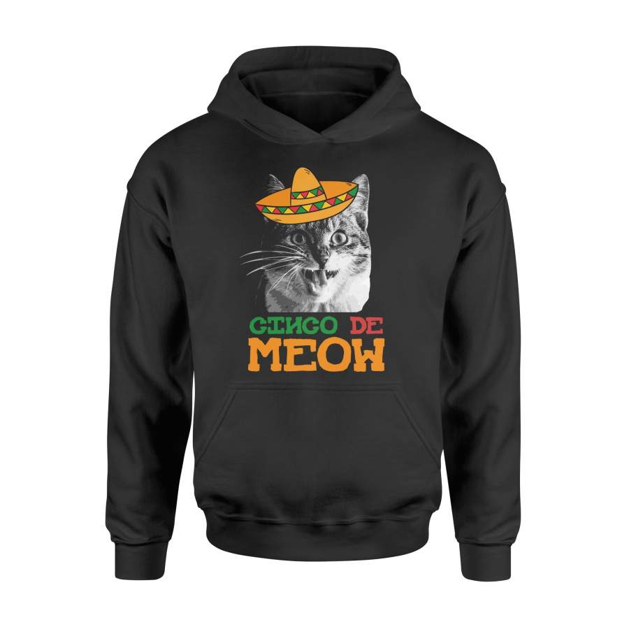 Cinco De Meow Mayo Kitty Kitten kids Cat Sombrero Hoodie