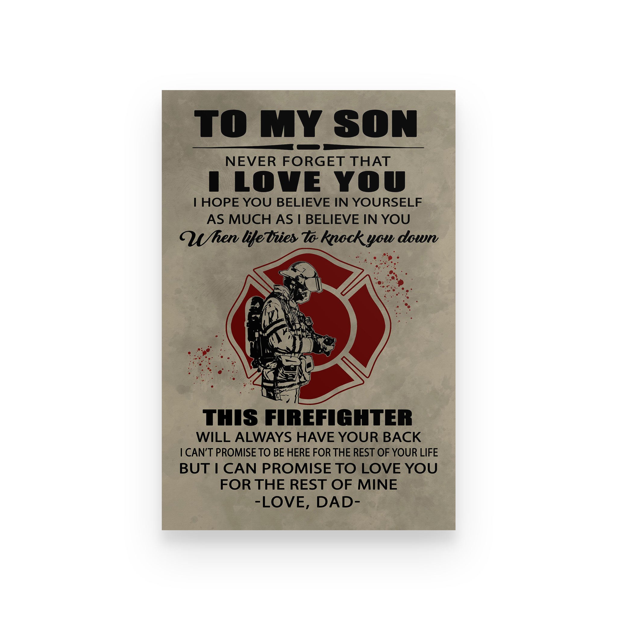 firefighter poster dad to son never forget i love you vs2