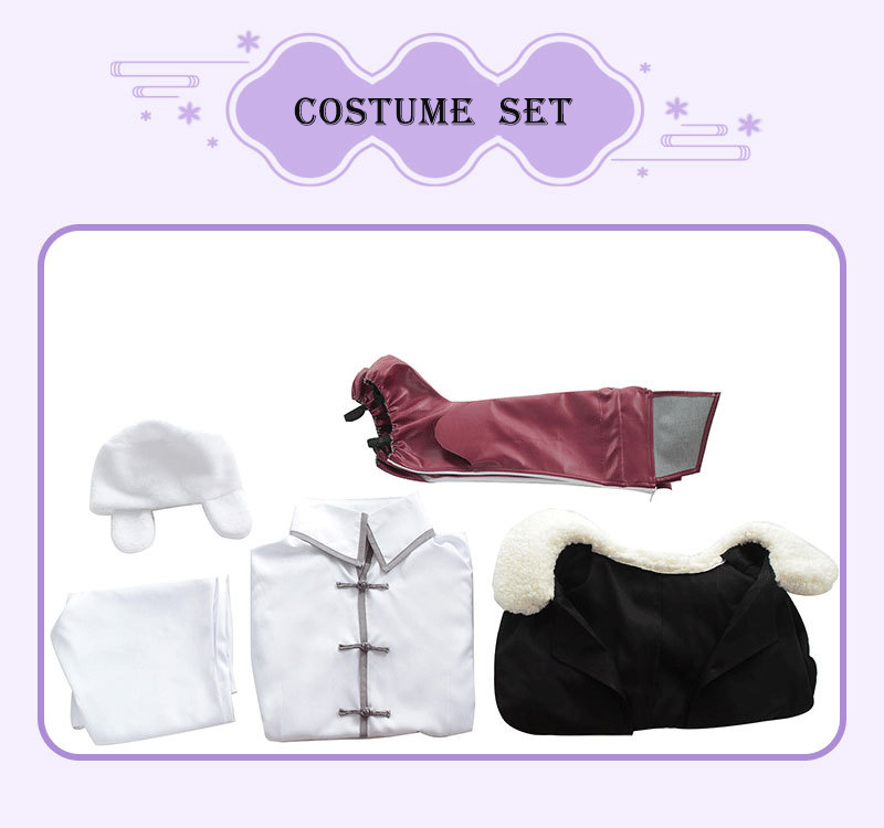 Anime Bungo Stray Dogs Fyodor Dostoevsky Cosplay Costume Cloak Wig White Cap Top Tants Leggings Outfit Uniform Men Women Suit alx